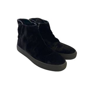 Zara Woman Velvet Zip-Up Booties